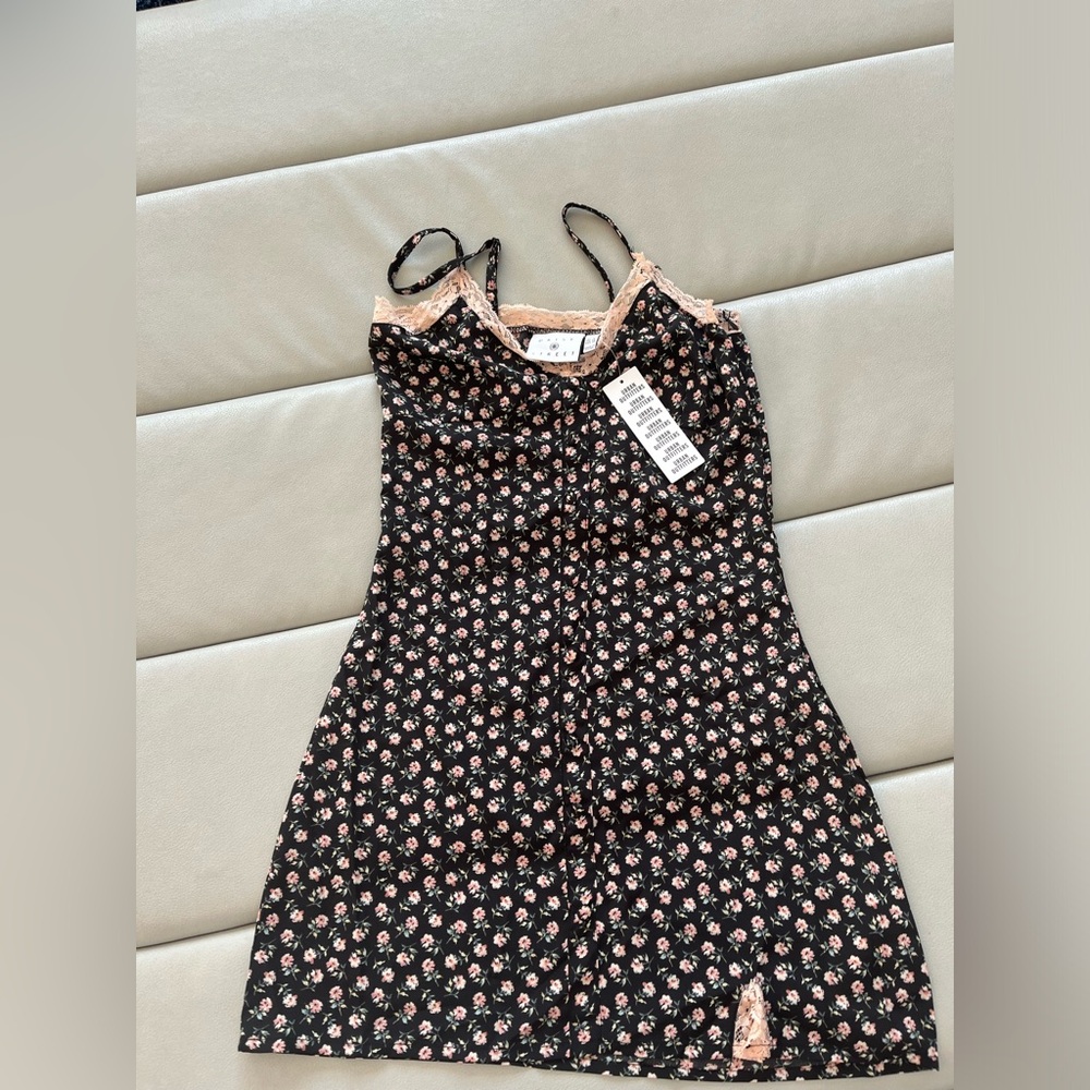 Urban outfitters, black, floral, dress, extra small new tags
